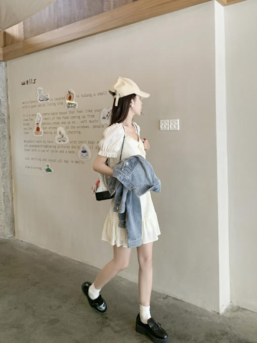 【189元任选2件】最后一波现货！【甜心玛丽】米杏色连衣裙 商品图6