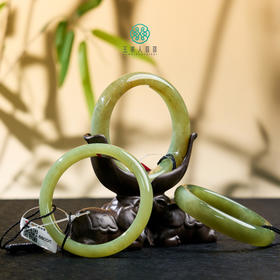 菲菲严选#和田玉手镯-青黄口宽条