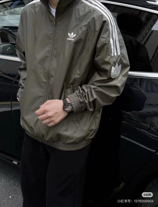 D082127条纹Logo宽松网格内衬立领运动夹克外套 商品图7