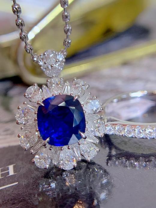 3.01ct刻面蓝宝石戒指 商品图3