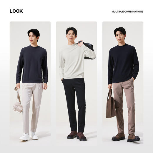 【7A抗菌/莱卡/远红外发热】柒牌男装休闲上衣2025秋季新品长T恤129T70120 商品图2