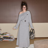 三彩独醒2025秋季新款休闲套装刺绣一字领上衣半身裙两件套F 商品缩略图1