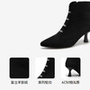 千百度羊皮细高跟时装靴女复古钻扣踝靴洋气小短靴子A25552132 商品缩略图3