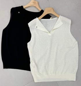 【门店同款】ENJOY秋季剪刀领无袖针织 164194622