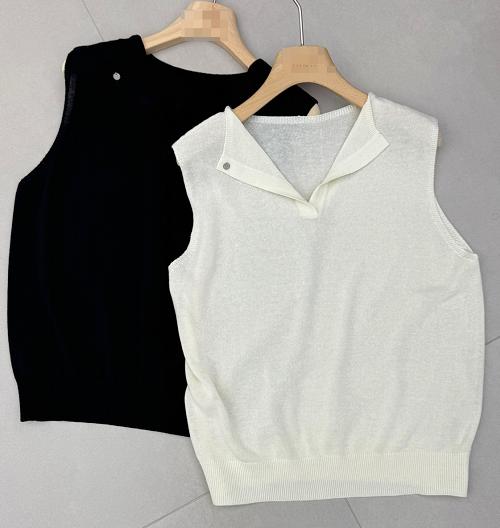 【门店同款】ENJOY秋季剪刀领无袖针织 164194622 商品图0