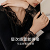 金三塔真丝保暖内衣套装女100%桑蚕丝V领薄款蕾丝打底秋衣秋裤  NYFFD101 商品缩略图1