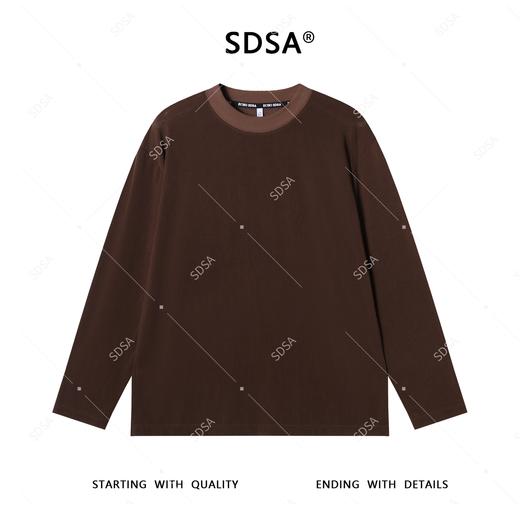 T4343SDSA秋季新款男士痞帅纯色亲肤玉米格设计圆领长袖T恤百搭时尚 商品图1