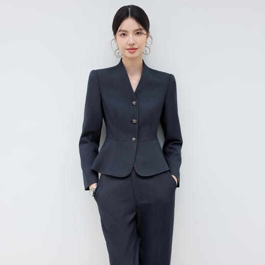 IWY/高端西装正装女职业套装藏青色面试商务工作服西服两件套25CP809 商品图3