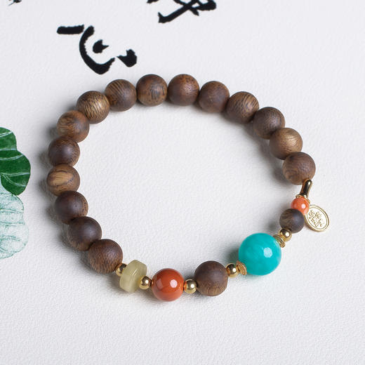 xy0555沉香+南红天河石手串 商品图1