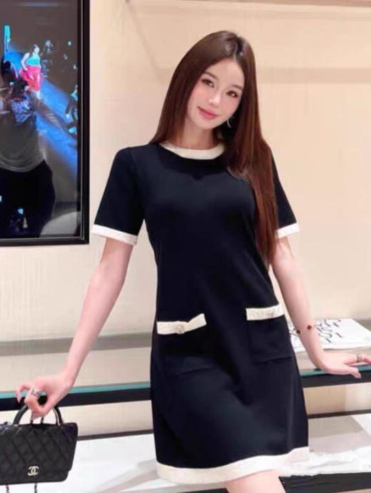 香奈儿25春夏新款手工坊系列拼色连衣裙（TM） 商品图2