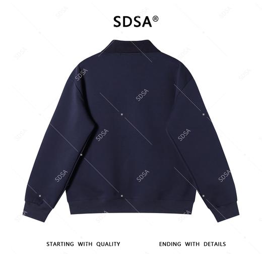 8502SDSA男士秋冬新款轻奢痞帅男装纯色斜拉链翻领套头卫衣百搭潮牌 商品图4