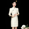 「自」全新升级【铂金会员339/天猫459/差价120】(40404)洛诗琳新中式提花连衣裙2025秋季气质国风改良显瘦旗袍裙女 商品缩略图1
