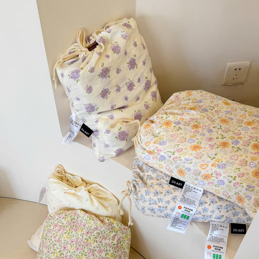 【99元起】【品牌直发】加倍生活 A类水洗棉云感棉四件套 热款韩版小布袋古法水洗五件套 商品图8