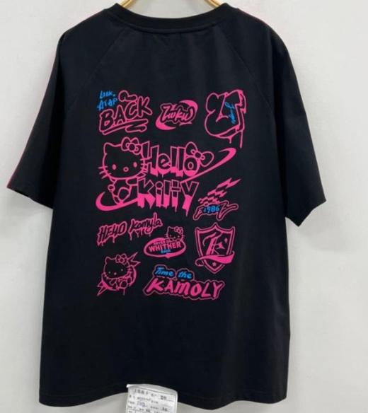 ZC圆领后大图案拼织带短袖T恤50624（黑）夏季 153030250321 商品图2