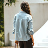 OLrain欧芮儿2025新款女秋季灯芯绒蓝色通勤衬衫气质百搭长袖衬衣 商品缩略图3