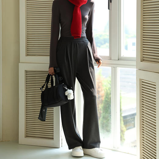 馥迦休闲百搭垂感阔腿裤 商品图4