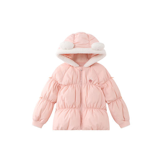 【商场同款】英氏儿童羽绒服秋冬连帽女童保暖舒适连帽外套新款超韧绒 商品图4