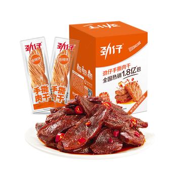 劲仔 手撕肉干 休闲零食 鸭肉干 香辣味 12g*20包 商品图2