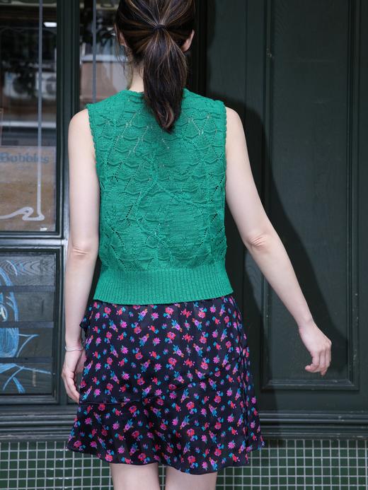 TYNVIE 层叠荷叶边短裙 - 黑色印花 商品图7