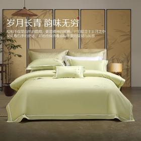 水星家纺国风系列60支长绒棉贡缎抑菌四件套