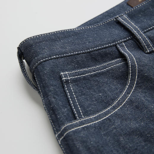 ROMI STUDIO“老钱静奢”独特平纹高腰微喇直筒牛仔裤RWCSXD3842 商品图3