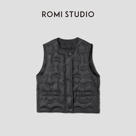 ROMI STUDIO“轻盈锁温”波兰95白鹅绒轻薄保暖羽绒马甲RWCAW86110