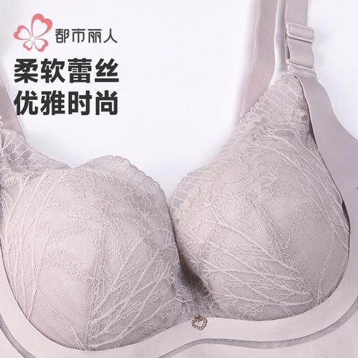 都市丽人内衣蕾丝塑身文胸塑身内衣无调整型文胸软钢圈四排四 商品图4
