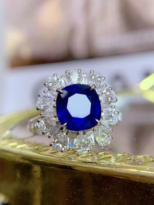 3.01ct刻面蓝宝石戒指 商品图2