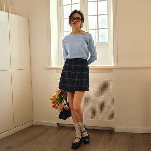 OLrain欧芮儿复古英伦风格子搭片A子半身裙女秋季2025新款包臀裙 商品图1