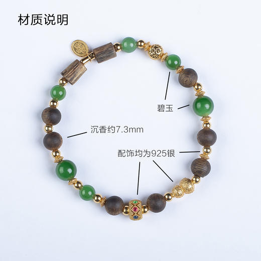 xy0559沉香+碧玉手串 商品图6