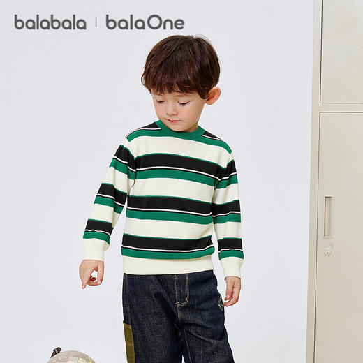 巴拉巴拉balaOne童装儿童毛衫女童2025冬新款宝宝打底衫男针织衫 商品图2
