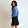 OLrain欧芮儿2025新款女秋季复古通勤蓝色条纹衬衣翻领长袖衬衫 商品缩略图1