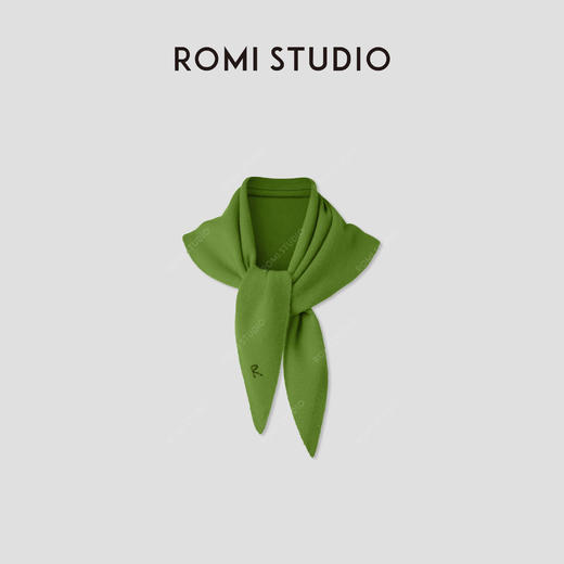 ROMI STUDIO“温柔已至”软糯绵羊毛纱线三角披肩围巾RWCAPZ5232 商品图3