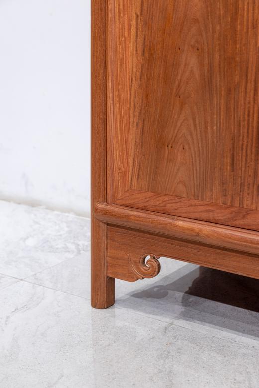 红桥红  家具严选  缅甸花梨（大果紫檀）  【182 透雕梅龙 圆角柜】 商品图5