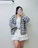香奈儿新款灰绿条纹缕空开衫外套（TM） 商品缩略图2