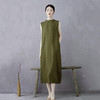 秋香色亚麻连衣裙文艺外穿内搭复古春夏秋【预售3天】GYD0622 商品缩略图3