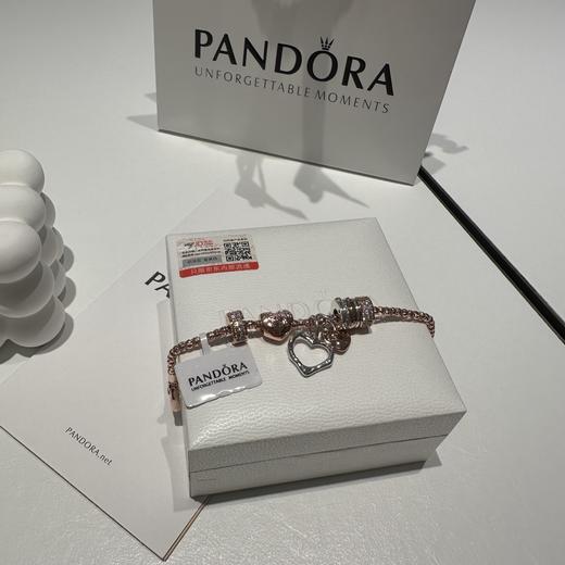 G379潘多拉热爱手链套装玫瑰金色爱心精致个性七夕礼物 商品图2