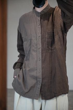 Maison de soil拼色衬衣