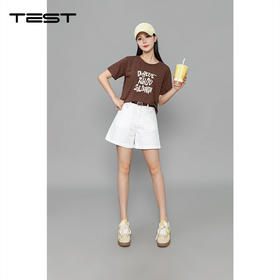 秋上新韩系高腰简约直筒宽松休闲短裤3253013