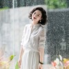 西子/【南法亚麻】法国雨露麻重工刺绣慵懒风设计感翻领长袖百搭衬衫/CSBH1491 商品缩略图3