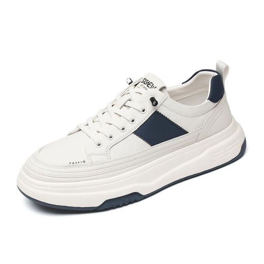 信诺舒适软底休闲板鞋小白鞋男士阿甘鞋运动休闲皮鞋2025秋季新款N5Q063-148 商品图3