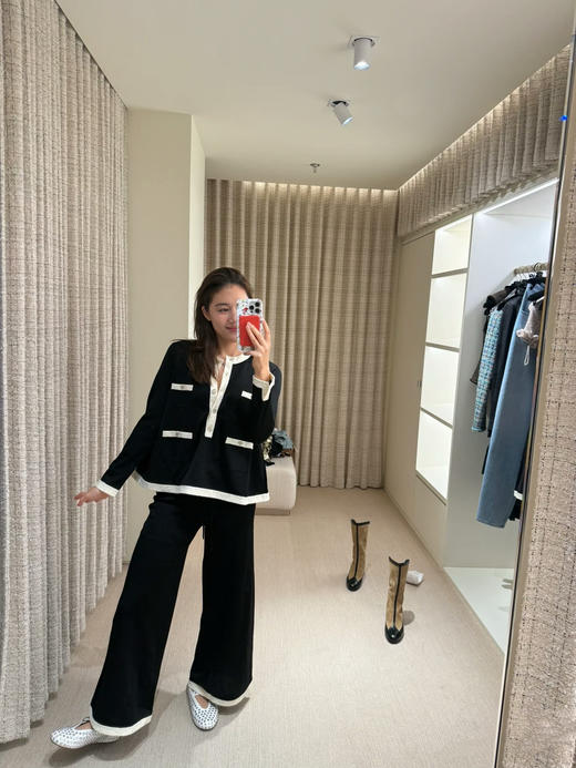 香奈儿25早秋新款手工坊系列拼色半开衫长袖（TM） 商品图3