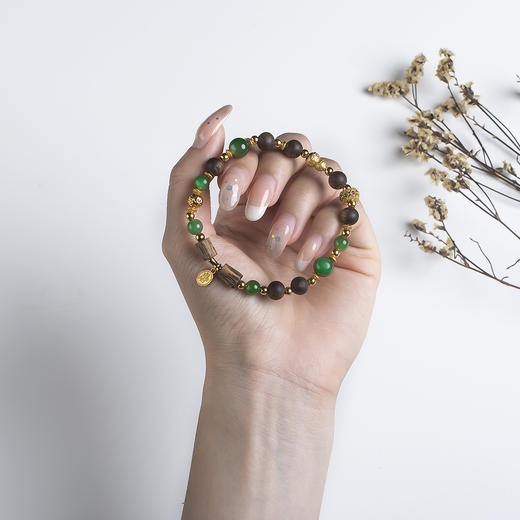 xy0559沉香+碧玉手串 商品图8