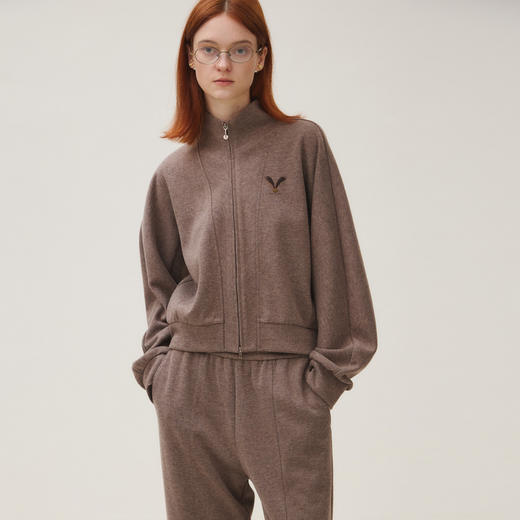 谜底外套长袖女2025秋季新品休闲百搭短款绣花修身卫衣253MW1246 商品图0