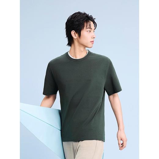 GXG男装 多色字母图案短袖T恤 24年夏季热卖G24X442027 商品图3