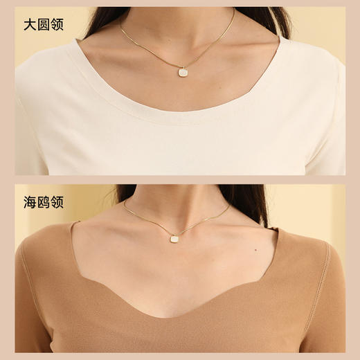 【朵梵萱  椰油打底衣】简约纯色  亲肤百搭  圆领 海鸥领两款可选  女士秋冬打底 商品图2