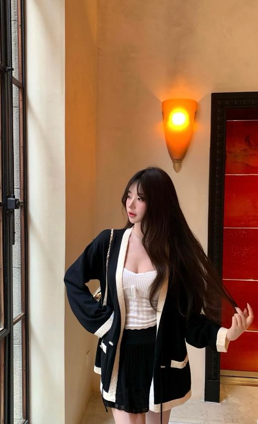 香奈儿25早秋新款手工坊系列拼色绑带开衫（TM） 商品图6