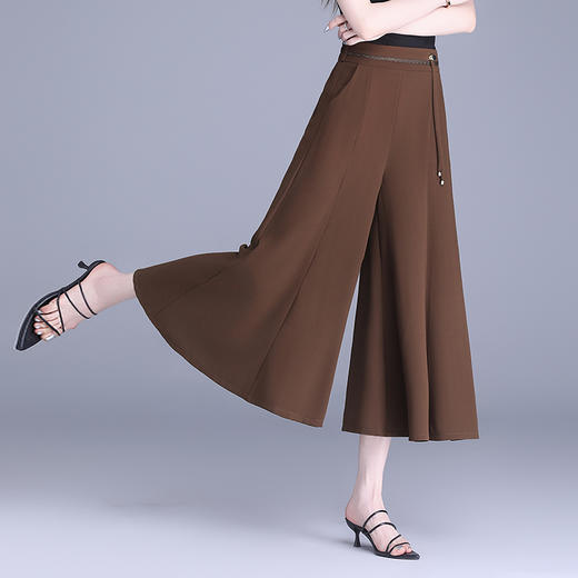 【预售3天】新款高腰小个子八分裤宽松显瘦阔腿裤休闲裤裙裙裤女夏季薄款SERS&YBS-2171 商品图1