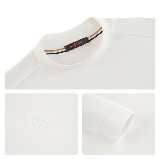 【7A抗菌/莱卡/远红外发热】柒牌男装休闲上衣2025秋季新品长T恤129T70120 商品图3