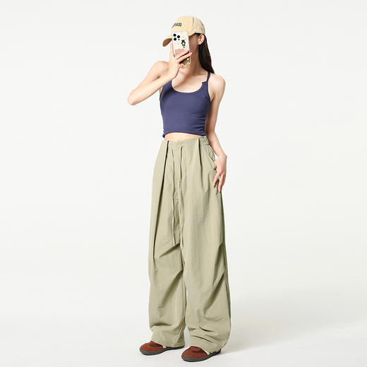 伊泺杉 美式复古剪刀裤 轻薄柔软 显高显瘦 3色可选 商品图4